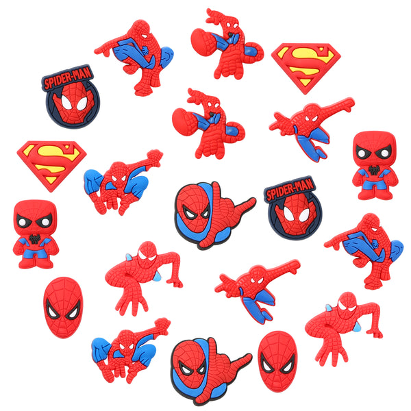 8TEHEVIN 20PCS Superhero Shoes Charm, Cartoon Shoe Charms, Shoe Decoration Charms for Kids, Anime Clog Accessories Charms, Bracelet Wristband Charms, Clog Decorations for Boys Girls, Shoes Party Favor