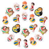 8TEHEVIN 20PCS Volleyball Juvenile Shoes Charms, Cartoon Shoe Charms, DIY Clog Sandals Decoration for Kids, Anime Shoe Buttons Accessorie, Bracelet Wristband Charm, Party Favor Supplies Birthday Gifts