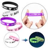 8TEHEVIN 24PCS Bunny Rapper Wristband Bracelet, Rock Bands Silicone Wristbands, Cool Rubber Bands, Trap Stretch Wristband for Men Women, Motivational Rubber Bracelets Sport Edition, Bunny Rapper Gifts