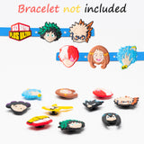 8TEHEVIN 20PCS My Hero Academy Shoes Charm, PVC Cartoon DIY Clog Sandals Buttons Decoration for Kids, Anime MHY Shoelace Pins Accessories, Bracelet Wristband Charm, Party Favor Supplies Birthday Gifts